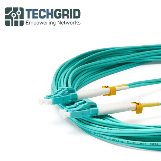 Cable de Parcheo de Fibra Óptica LC a LC OM3, 2 Metros (6ft), Dúplex, Multimodo 10Gb, Aqua