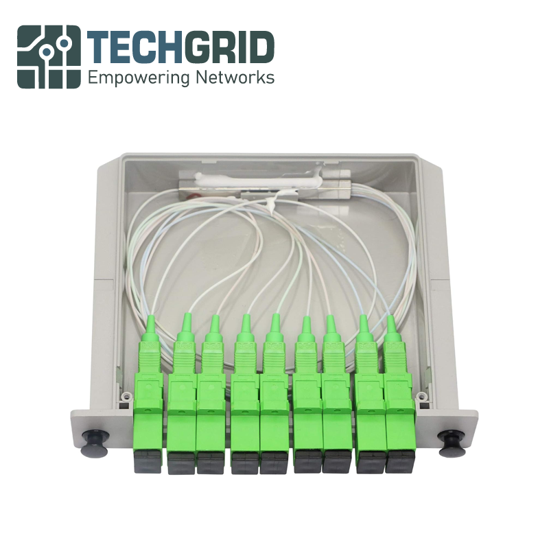 PLC Splitter 1x8 SC/APC – Módulo Cassette para Redes FTTH y Proyectos de Ingeniería
