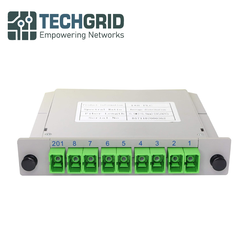 PLC Splitter 1x8 SC/APC – Módulo Cassette para Redes FTTH y Proyectos de Ingeniería