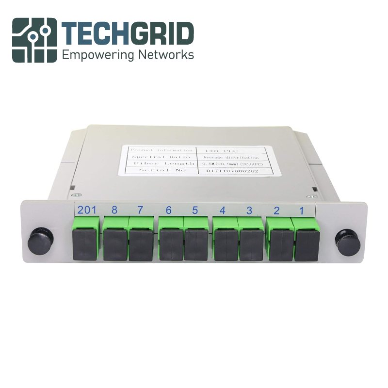 PLC Splitter 1x8 SC/APC – Módulo Cassette para Redes FTTH y Proyectos de Ingeniería