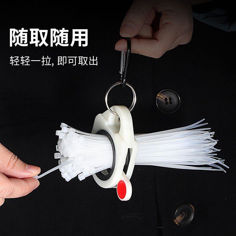 New Cable Tie Clamp Bundle Hook Storage Luminous Monitoring Follow Hook Waist Buckle Retainer Cable Tie Organizer