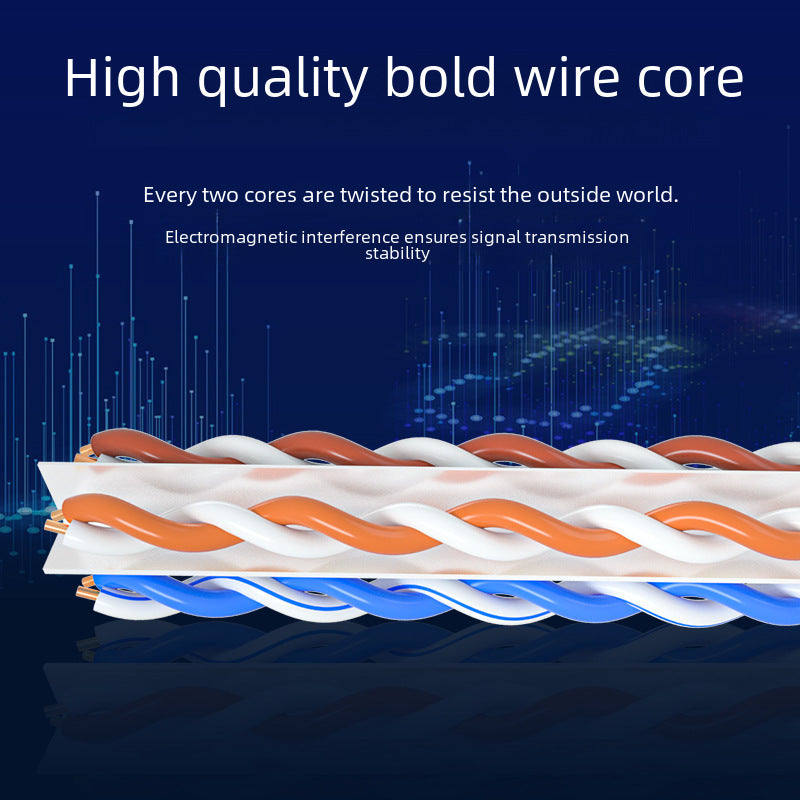 Finished network cable jumper router cat 6 cat 6 1m gigabit network cable RJ45 computer high-speed broadband network cable