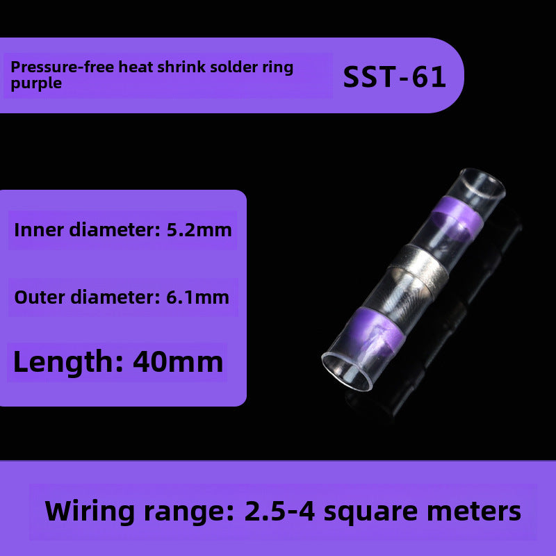 Factory wholesale pressure-free solder ring heat shrinkable tube shielded wire in the protection heat shrinkable waterproof connector solder ring tube