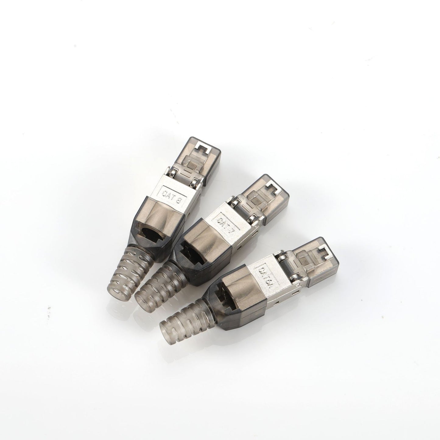 Tool-Free RJ45 Connector, CAT6A CAT7 CAT8 Field Termination Plug, Gold Plated Modular Plug, UTP CAT6A CAT7 CAT8 Connector Tool Less for CAT6A CAT7 CAT8, CAT6A CAT7 CAT8 Network Cable